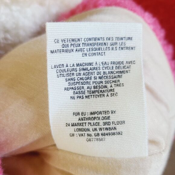 Anthropologie Teddy Coat XS Beige Pink Colorblock Snap Front Faux‎ Fur Jacket - Picture 8 of 10